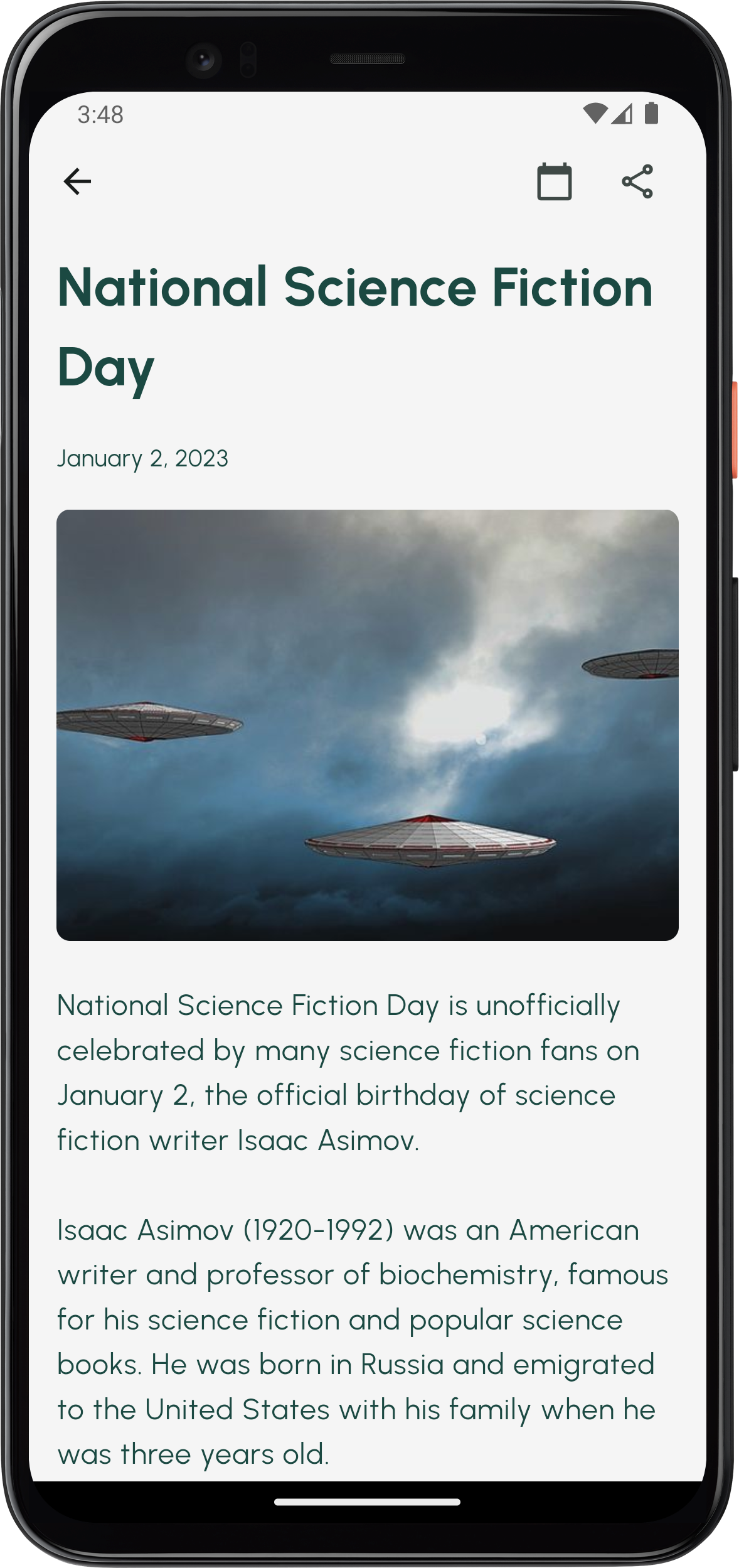App screen
